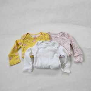 Long Sleeve Bodysuit Bundle,  Girls Size 6-9 Months